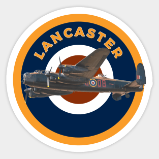 Lancaster Bomber in RAF Roundel Sticker